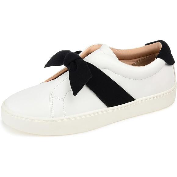 Journee Collection Women s Abrina Casual Fashion Sneakers, White Size 12M - Picture 2 of 4